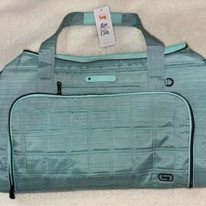 Lug trolley duffel overnight bag brushed aquamarine